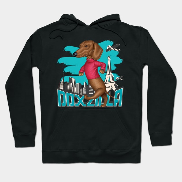 Doxzilla Hoodie by Danny Gordon Art